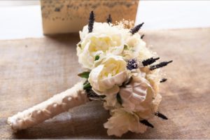Ivory and grape purple bridal bouquet - Image 5