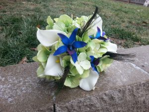 Apple green hydrangea bouquet, small bouquet, maid of honors or bridesmaids bouquet