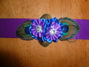Purple blue sash pin, customizable - Image 2
