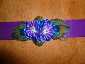 Purple blue sash pin, customizable