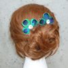 2 Peacock hair pins, peacock feather hair pins, hair clip, small hair pins