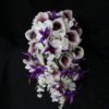 Cascading Plum picasso calla lily hydrangea bouquet