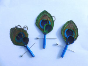 Peacock boutonniere, button hole, corsage, customizable - Image 2