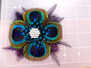 Peacock feather  hair clip "Lisa", bridal hair piece - Image 2