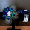 Peacock pearl wrist corsage, Customizable - Image 3