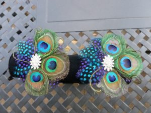 Peacock pearl wrist corsage, Customizable - Image 5