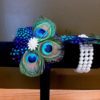 Peacock pearl wrist corsage, Customizable - Image 4