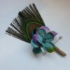 Peacock hydrangea boutonniere with jute, burlap,  rustic country boutonniere Customizable - Image 2
