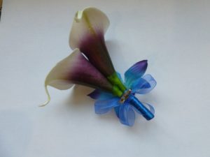 Picasso Calla lily galaxy orchid corsage, real touch calla lilies - Image 4