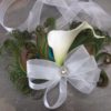 Calla lily wrist corsage, Customize calla lily and ribbon colors