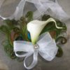 Calla lily wrist corsage, Customize calla lily and ribbon colors - Image 2