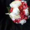 Pink hydrangea peony bridal bouquet, canary yellow and hot pink bouquet, artificial bridal bouquet - Image 5