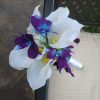 Calla lily purple blue orchid bouquet - Image 2