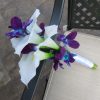 Calla lily purple blue orchid bouquet - Image 3