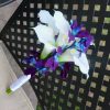 Calla lily purple blue orchid bouquet