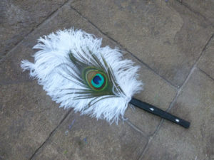 Peacock and Ostrich feather fan bouquet, Customizable, feather bouquet - Image 3
