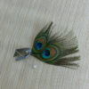 Peacock boutonniere, feather boutonniere, button hole, corsage, customizable - Image 2
