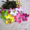 Cymbidium orchid and real touch calla lily bouquet, peacock feathers - Image 5