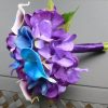 Purple and blue small hydrangea bouquet - Image 4