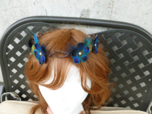 Flower girl Peacock crown, peacock feather headpiece, feather crown, peacock feather crown - Image 3