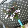 Picasso calla and peacock feather bouquet, small bouquet, bridesmaids bouquet, small bridal bouquet