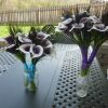 Picasso calla and peacock feather bouquet, small bouquet, bridesmaids bouquet, small bridal bouquet - Image 2