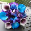 Purple and blue small hydrangea bouquet - Image 3