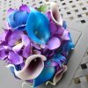 Purple and blue small hydrangea bouquet - Image 5