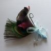 Purple calla lily peacock corsages, Customizable, real touch calla boutonniere