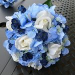 blue hydrangea bouquet