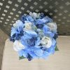 Blue Hydrangea and rose bouquet - Image 3