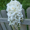Ivory, light champagne cascading bouquet, cascading bridal bouquet, ivory bridal bouquet - Image 3