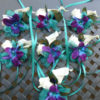 Wrist corsage Galaxy orchid, rose, calla lily, peacock feathers - Image 3