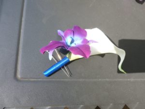 Calla lily galaxy orchid boutonniere - Image 2