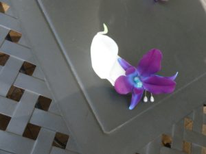 Calla lily galaxy orchid boutonniere - Image 3