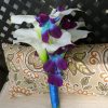 Calla lily purple blue orchid bouquet - Image 5