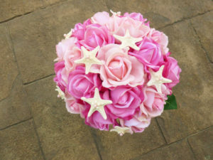 Real touch hot pink, light pink rose bouquet, true touch flower bouquet, artificial flower bouquet - Image 2