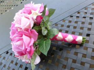 Real touch hot pink, light pink rose bouquet, true touch flower bouquet, artificial flower bouquet - Image 4