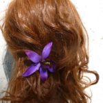 Purple orchid hair pin, hair accessory, dendrobium orchid pin, bridal, bridesmaids hair pin