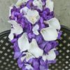 Cascading purple and white bridal bouquet - Image 2