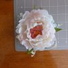 Peony wrist corsage, wristlet, lilies of the valley, burlap, pearl wristlet - Image 3