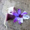 Picasso Calla lily galaxy orchid corsage, real touch calla lilies - Image 5