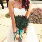 Peacock fan bouquet, peacock bridal bouquet, feather bouquet