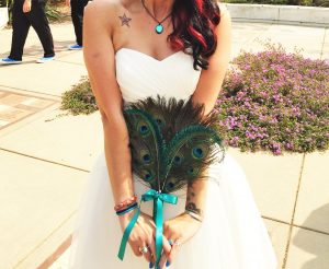 Peacock fan bouquet, peacock bridal bouquet, feather bouquet