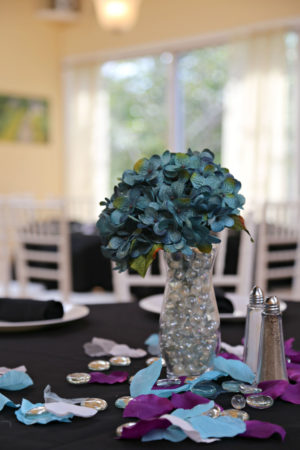 Hydrangea centerpiece, artificial flower center piece, decor, table decoration, available in more colors
