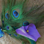 Royal purple calla lily peacock bouquet, Bridesmaids calla lily peacock feather bouquet, customize to match your wedding colors