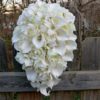 Ivory, cream cascading bridal bouquet - Image 4