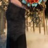 Burnt Orange and teal bridal bouquet - Image 5