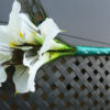 Real touch calla lily peacock feather small bridal bouquet, bridesmaids bouquets