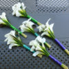 Real touch calla lily peacock feather small bridal bouquet, bridesmaids bouquets - Image 3